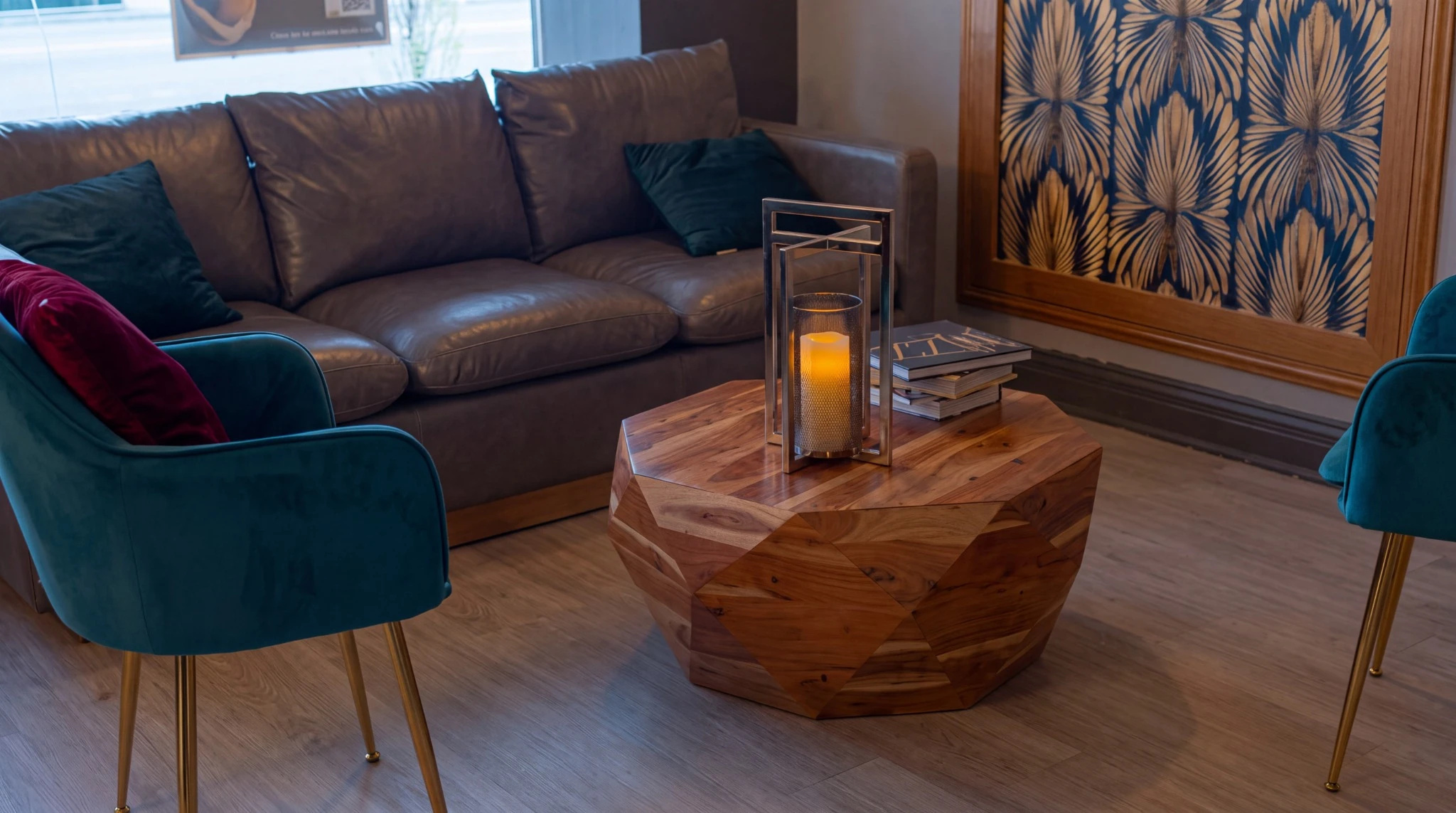 Comfortable lounge seating and warm interiors at Brvsh Cul7ur3